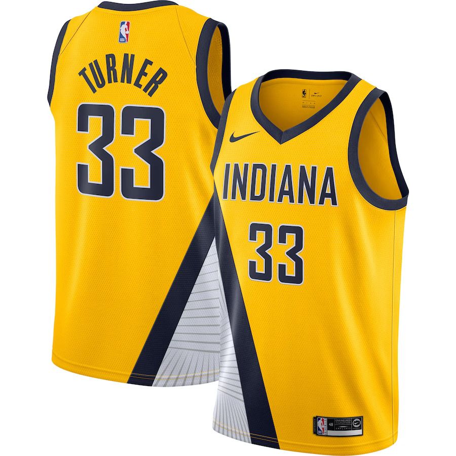 Men Indiana Pacers #33 Myles Turner Nike Gold Swingman NBA Jersey->indiana pacers->NBA Jersey